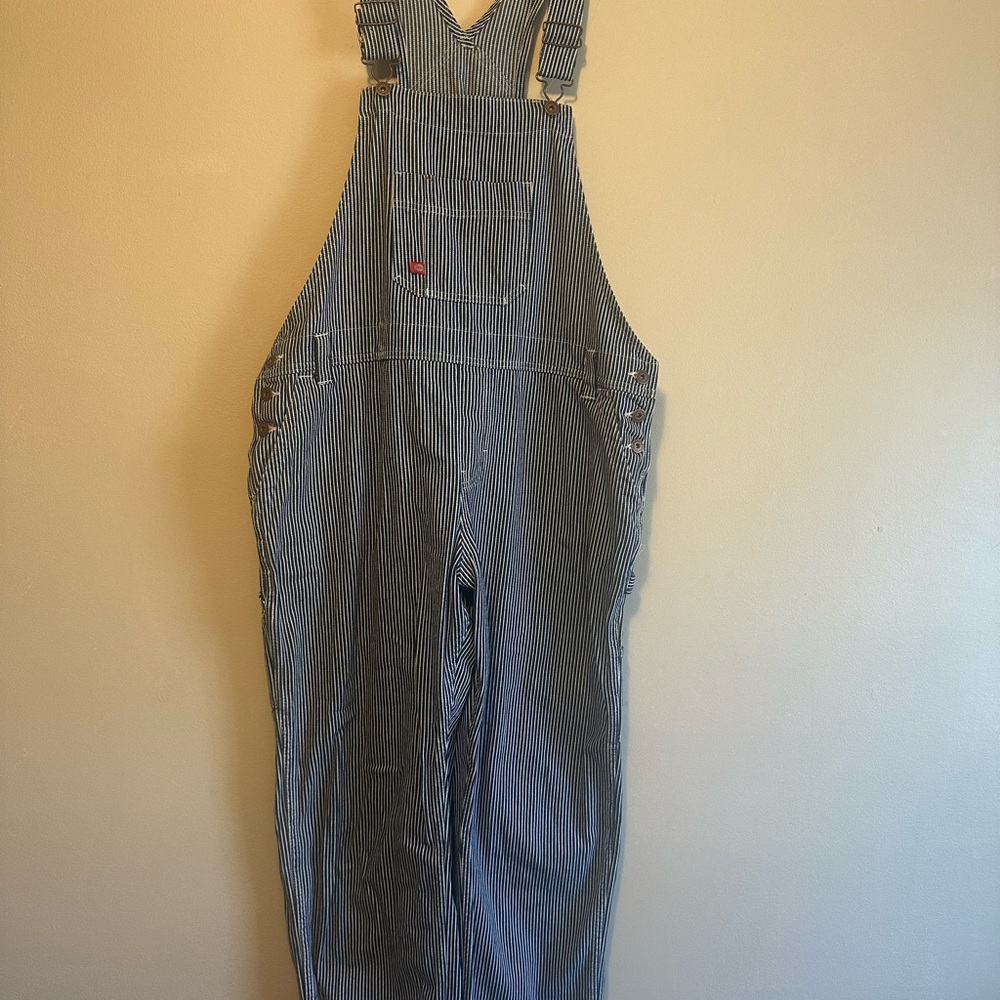 Dickies Navy Striped Overalls